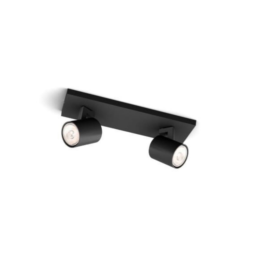 Philips - LED RGBW dæmpbar spotlampe RUNNER 2xGU10/6,5W/230V 2700-6500K sort