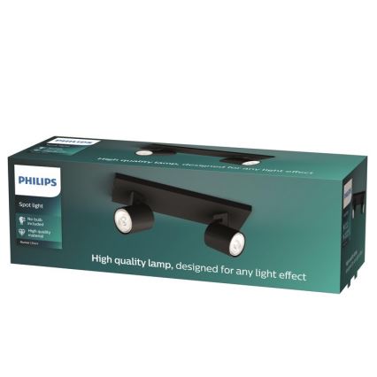 Philips - LED RGBW dæmpbar spotlampe RUNNER 2xGU10/6,5W/230V 2700-6500K sort