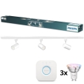 Philips - LED RGBW dæmpbar spot til skinnesystemet EASYLINK HUE 3xGU10/4,7W/230V 2200-6500K 1m hvid + Hue Bridge