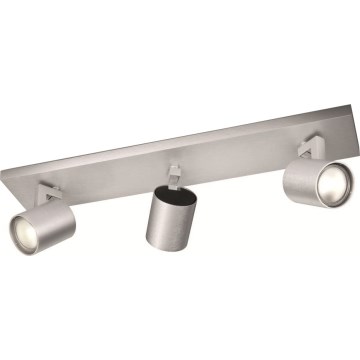 Philips - LED RGBW Dæmpbar spotlampe 3xGU10/6W/230V mat krom + fjernbetjening