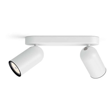 Philips - LED RGBW dæmpbar spotlampe PONGEE 2xGU10/4,8W/230V 3000K hvid + fjernbetjening