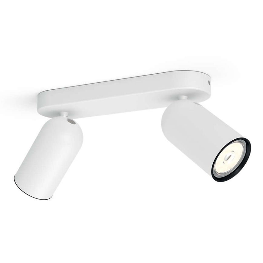 Philips - LED RGBW dæmpbar spotlampe PONGEE 2xGU10/4,8W/230V 3000K hvid + fjernbetjening
