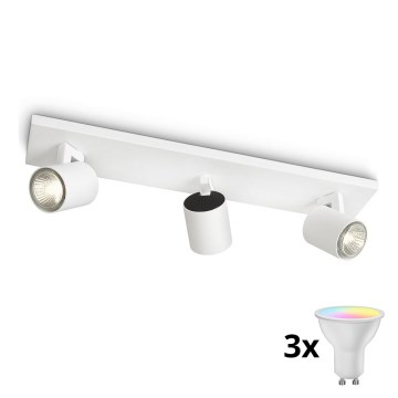 Philips - LED RGBW Dæmpbar spotlampe RUNNER 3xGU10/6,5W/230V 2700-6500K hvid
