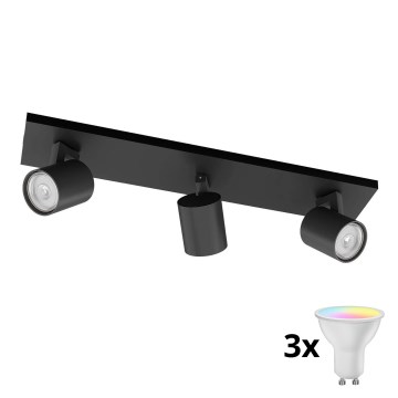 Philips - LED RGBW dæmpbar spotlampe RUNNER 3xGU10/6,5W/230V 2700-6500K sort