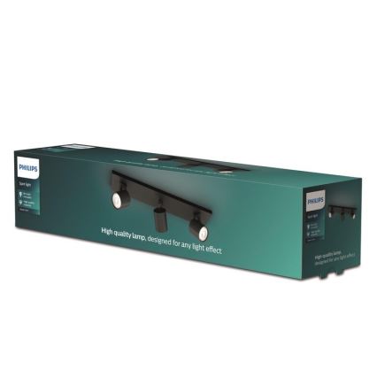 Philips - LED RGBW dæmpbar spotlampe RUNNER 3xGU10/6,5W/230V 2700-6500K sort