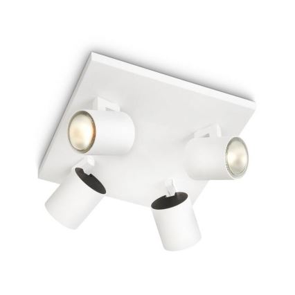 Philips - LED RGBW dæmpbar spotarmatur RUNNER 4xGU10/6,5W/230V 2700-6500K hvid