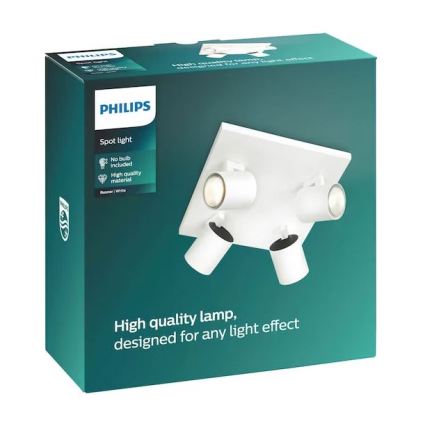 Philips - LED RGBW dæmpbar spotarmatur RUNNER 4xGU10/6,5W/230V 2700-6500K hvid