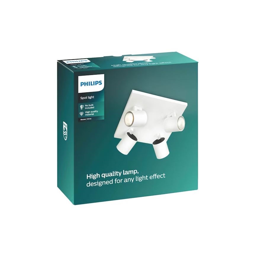 Philips - LED RGBW dæmpbar spotarmatur RUNNER 4xGU10/6,5W/230V 2700-6500K hvid