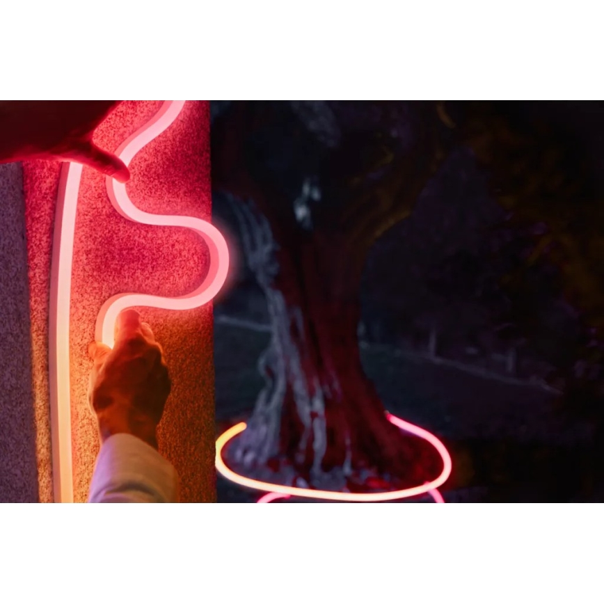 Philips - LED RGBW, dæmpbar udendørs LED-strimmel Hue NEON 5 m LED/30W/230V 2200–6500K IP67 + bevægelsessensor