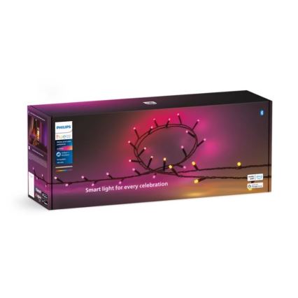 Philips - LED RGBW Dæmpbar udendørs lyskæde HUE WHITE AND COLOR AMBIANCE 500xLED 44,4 m 2000-6500K IP54