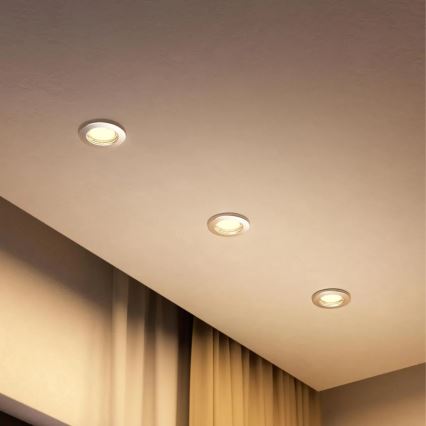Philips - LED RGBW dæmpbar indbygningsspot PERIDOT 1xGU10/6,5W/230V 2700-6500K sølv