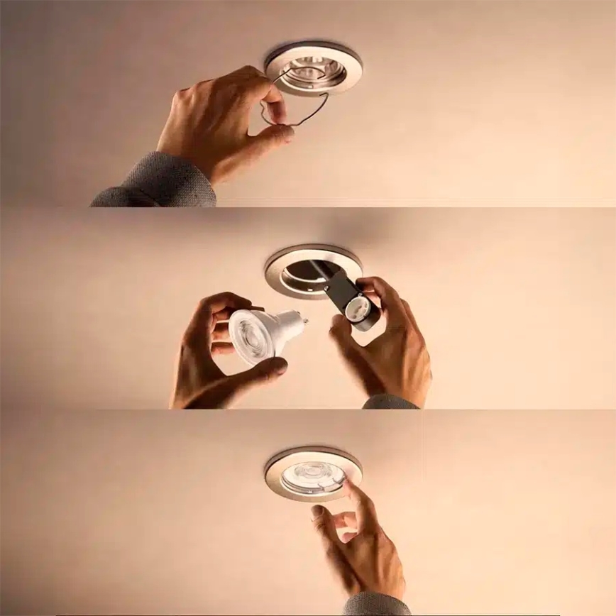 Philips - LED RGBW dæmpbar indbygningsspot PERIDOT 1xGU10/6,5W/230V 2700-6500K sølv