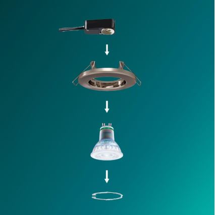 Philips - LED RGBW dæmpbar indbygningsspot PERIDOT 1xGU10/6,5W/230V 2700-6500K sølv