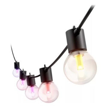 Philips - LED RGBW Forlængbar dæmpbar udendørs lyskæde Hue FESTAVIA 30xLED 21m IP65