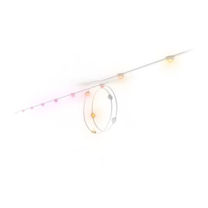 Philips - LED RGBW forlængerkæde Hue FESTAVIA, dæmpbar udendørs lyskæde, 16xLED 9m 1000-20000K IP65