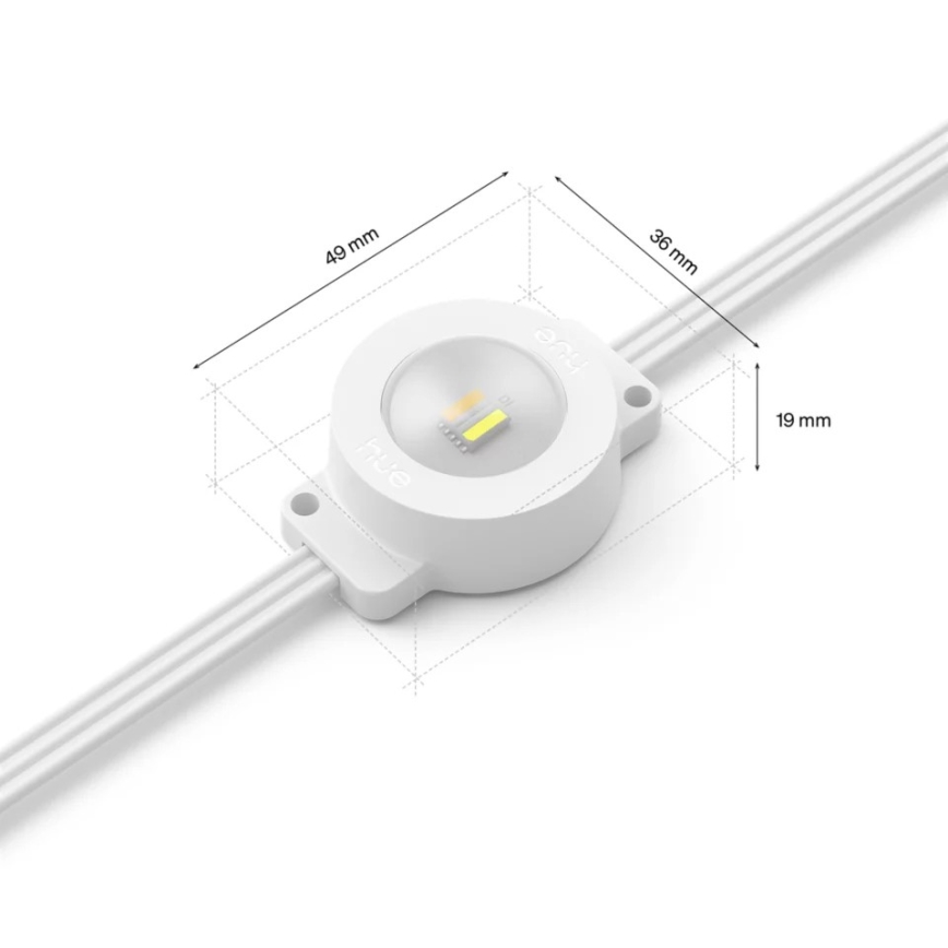Philips - LED RGBW forlængerkæde Hue FESTAVIA, dæmpbar udendørs lyskæde, 16xLED 9m 1000-20000K IP65