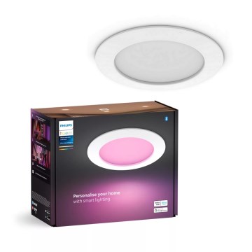 Philips - LED RGBW Indbygningslampe til badeværelse dæmpbar Hue SLIM LED/12W/230V IP44 2200-6500K
