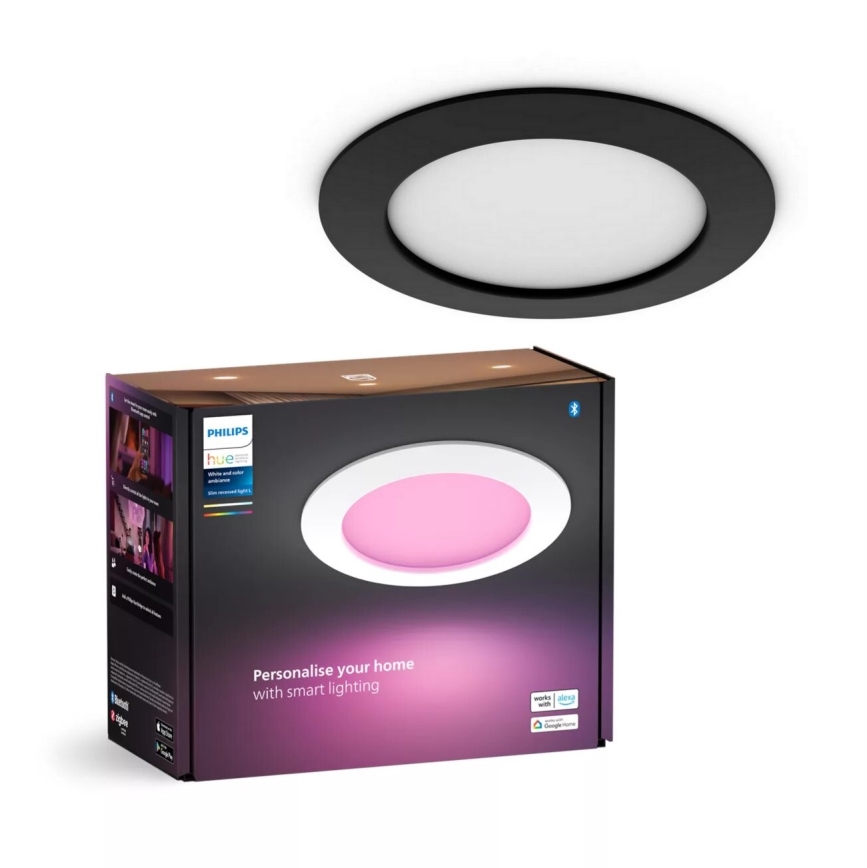 Philips - LED RGBW Indbygningslampe til badeværelse dæmpbar Hue SLIM LED/12W/230V IP44 2200-6500K