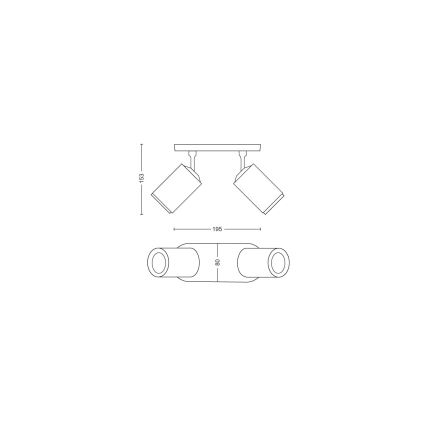 Philips - LED RGBW Spotlampe dæmpbar Hue FUGATO 2xGU10/4,2W/230V 2000-6500K hvid