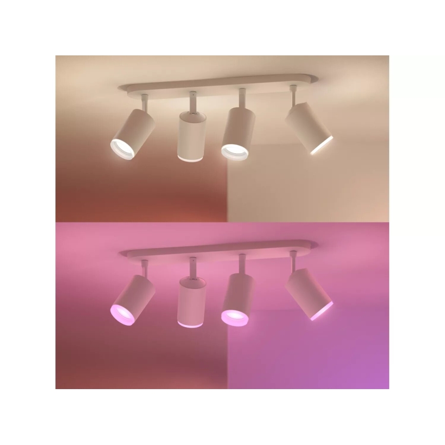 Philips - LED RGBW Spotlampe dæmpbar Hue FUGATO 4xGU10/4,2W/230V 2000-6500K hvid