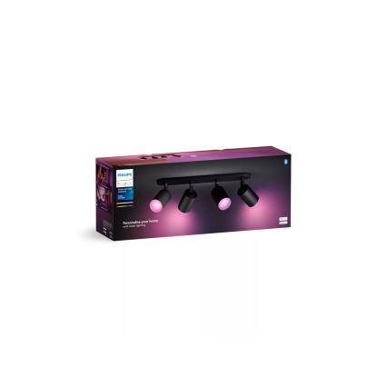 Philips - LED RGBW Spotlampe dæmpbar Hue FUGATO 4xGU10/4,2W/230V 2000-6500K sort