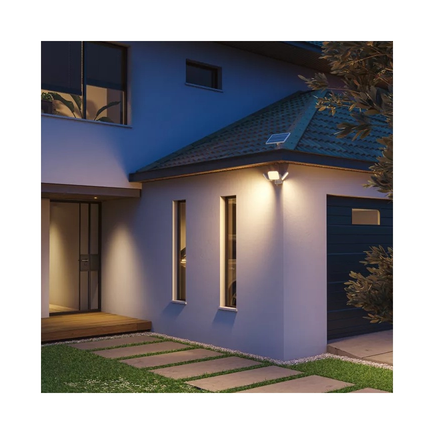 Philips - LED solcelledrevet væglampe med sensor ZYREN LED/24,5W/3,7V 2600 mAh 3000K IP65 hvid