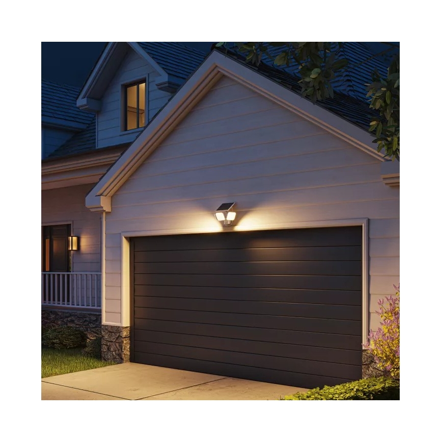 Philips - LED solcelledrevet væglampe med sensor ZYREN LED/24,5W/3,7V 2600 mAh 3000K IP65 hvid