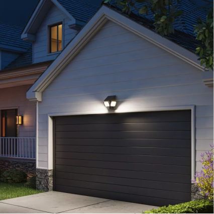 Philips - LED solcelle væglampe med sensor ZYREN LED/24,5W/3,7V 2600 mAh 5000K IP65 sort