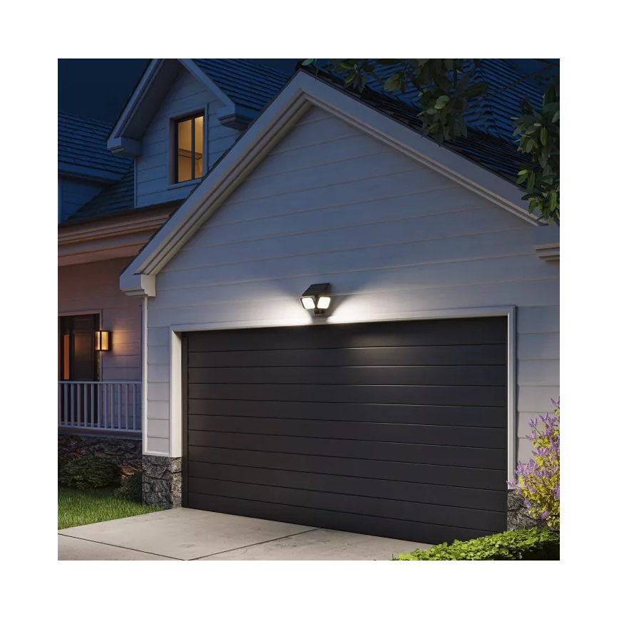 Philips - LED solcelle væglampe med sensor ZYREN LED/24,5W/3,7V 2600 mAh 5000K IP65 sort