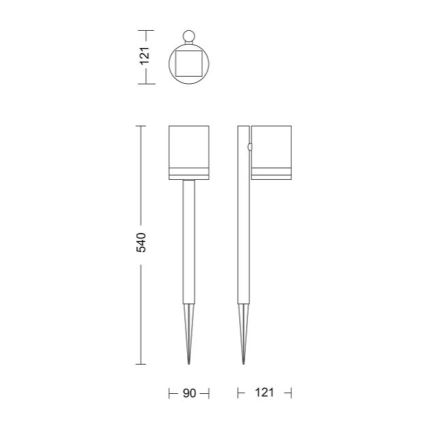 Philips - LED solcellelampe FYCE LED/1,5W/3,7V 1200 mAh IP44