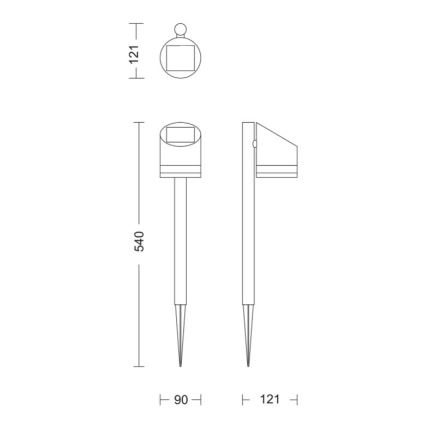 Philips - LED solcellelampe FYCE LED/1,5W/3,7V 1200 mAh IP44