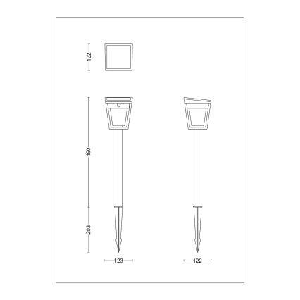 Philips - LED solcellelampe med sensor NISSA LED/1,8W/3,7V 2600 mAh 3000K IP44