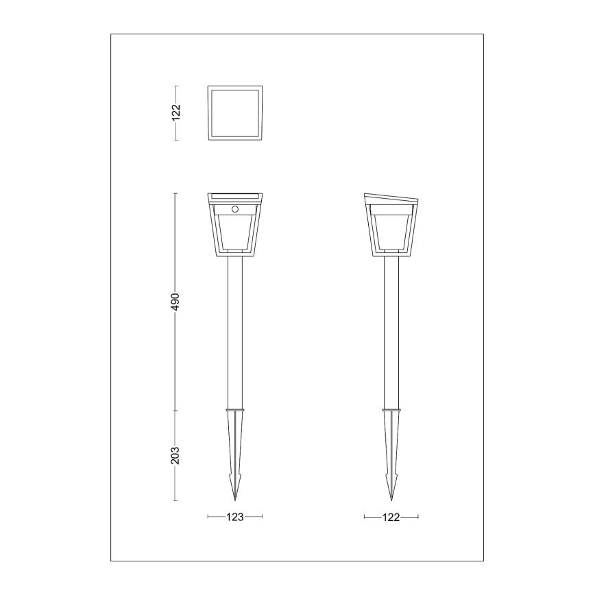 Philips - LED solcellelampe med sensor NISSA LED/1,8W/3,7V 2600 mAh 3000K IP44
