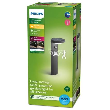 Philips - LED solcellelampe med sensor LED/1,2W/4V 3000K IP44