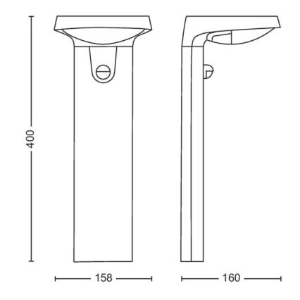 Philips - LED solcellelampe med sensor LED/1,2W/4V 3000K IP44