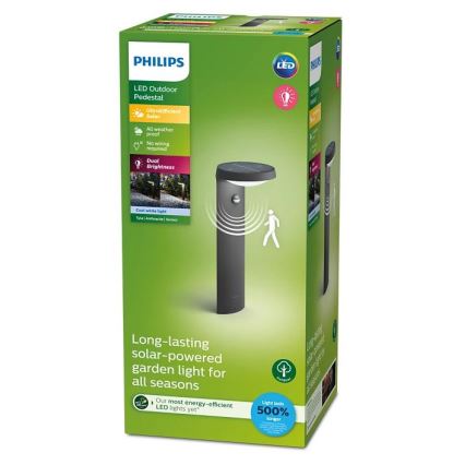 Philips - LED solcellelampe med sensor LED/1,2W/4V 1800 mAh 4000K IP44