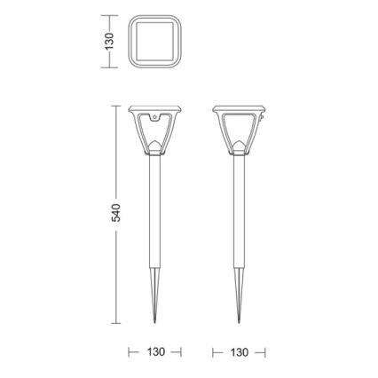 Philips - LED solcellelampe VAPORA LED/1,5W/3,7V 1500 mAh IP44