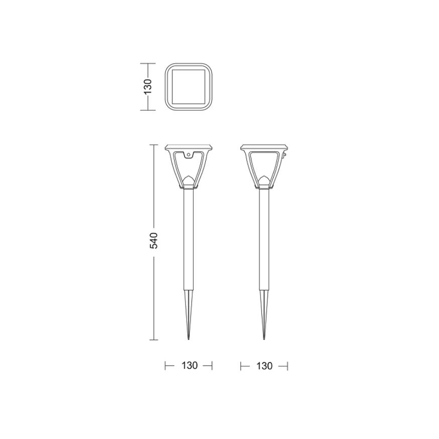 Philips - LED solcellelampe VAPORA LED/1,5W/3,7V 1500 mAh IP44