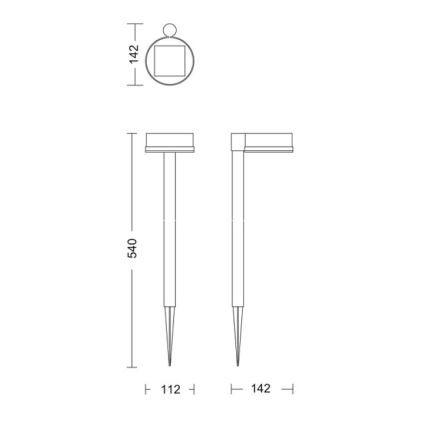 Philips - LED solcellelampe VYNCE LED/1,5W/3,7V 1500 mAh IP44