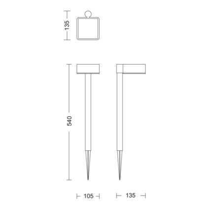 Philips - LED solcellelampe VYNCE LED/1,5W/3,7V 1500 mAh IP44