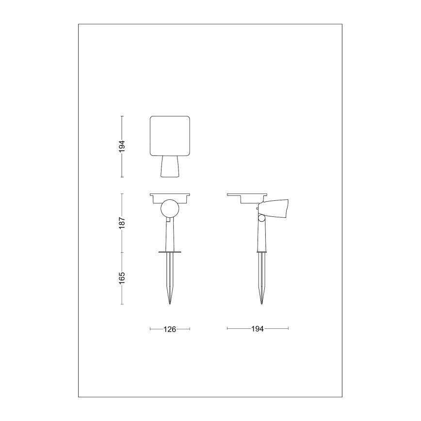 Philips - LED Soldrevet spotlampe ASHLYN LED/1,4W/3,7V 2600 mAh 2700K IP44