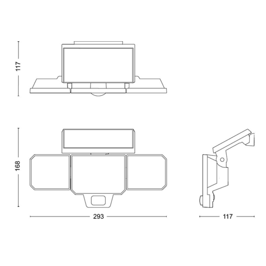 Philips -  LED Soldrevet væ projektør med sensor NYSIL 3xLED/8,7W/3,7V 2000 mAh IP65