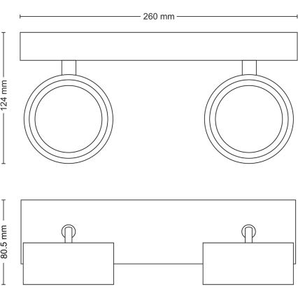 Philips - LED spotlampe 2xLED/5,5W/230V hvid