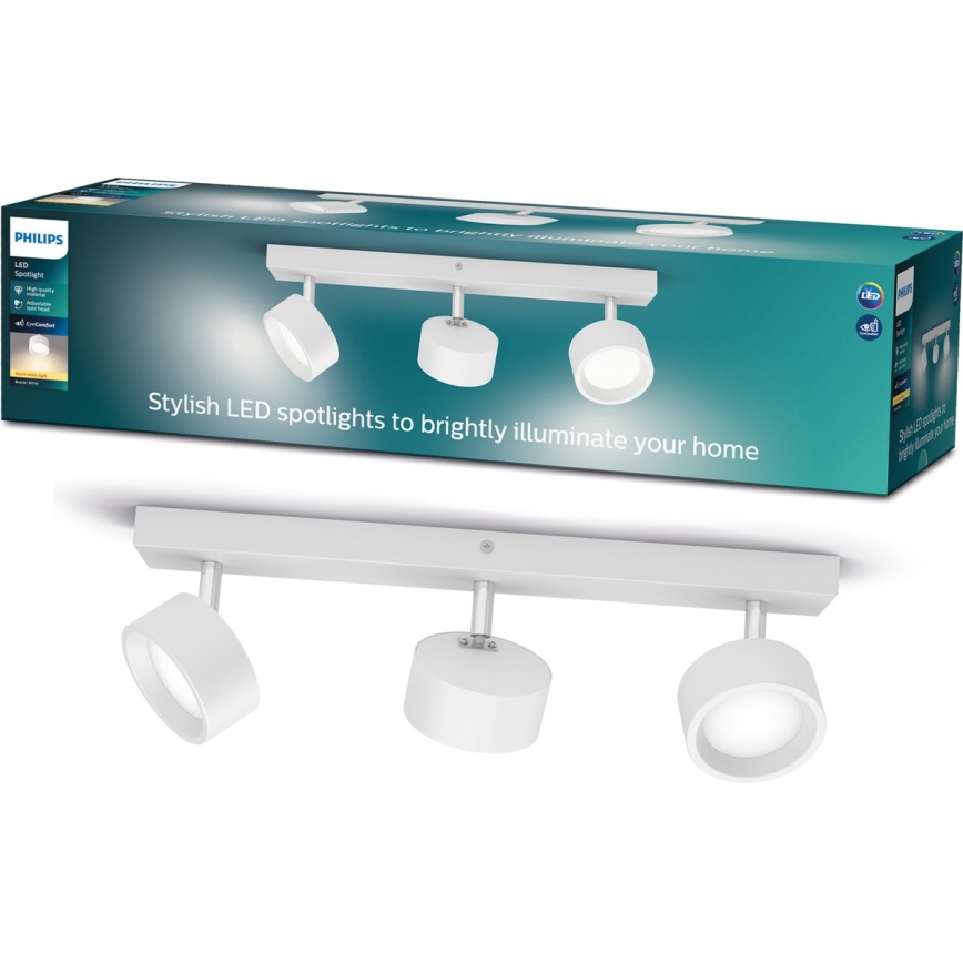 Philips - LED spotlampe 3xLED/5,5W/230V hvid