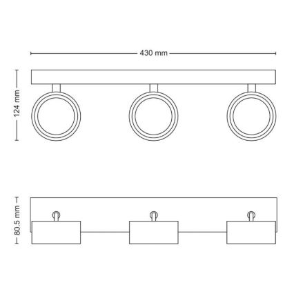 Philips - LED spotlampe 3xLED/5,5W/230V hvid