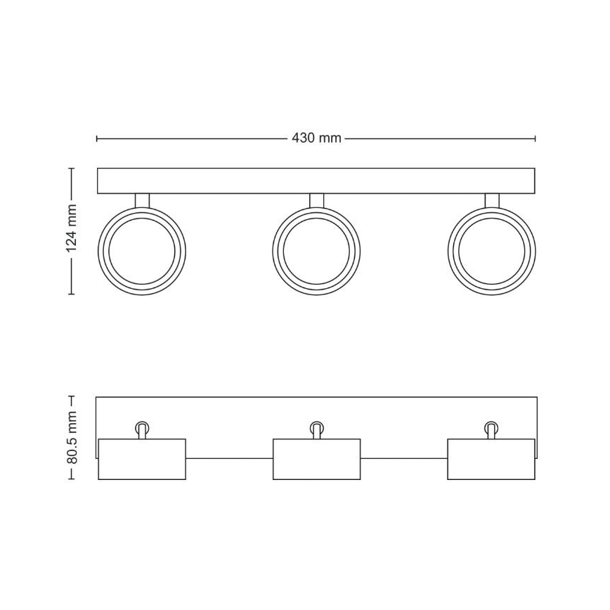 Philips - LED spotlampe 3xLED/5,5W/230V hvid