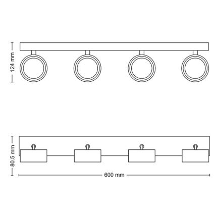 Philips - LED spotlampe 4xLED/5,5W/230V hvid