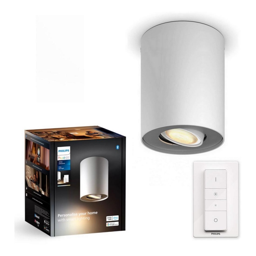 Philips - LED spotlampe dæmpbar Hue PILLAR 1xGU10/4,2W/230V 2200-6500K + fjernbetjening hvid