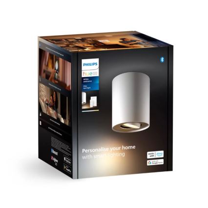 Philips - LED spotlampe dæmpbar Hue PILLAR 1xGU10/4,2W/230V 2200-6500K + fjernbetjening hvid