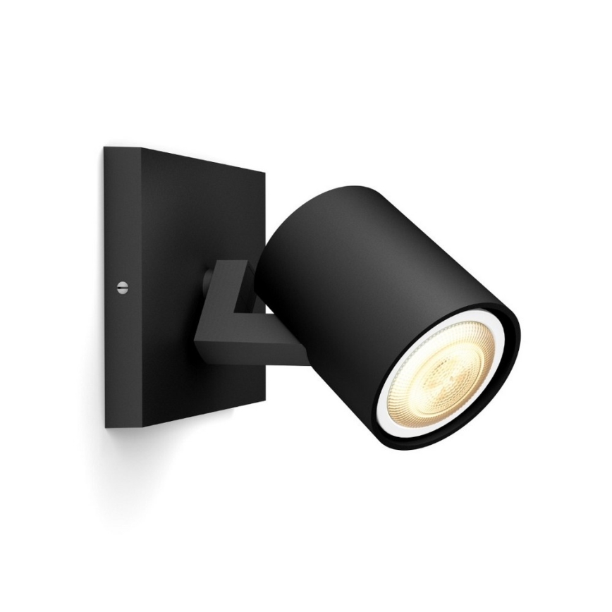 Philips - LED spotlampe dæmpbar Hue RUNNER 1xGU10/4,2W/230V 2200-6500K + fjernbetjening sort